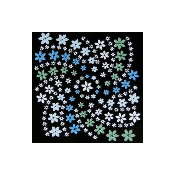 Adhesivo Decoración Uñas Espiral Azul