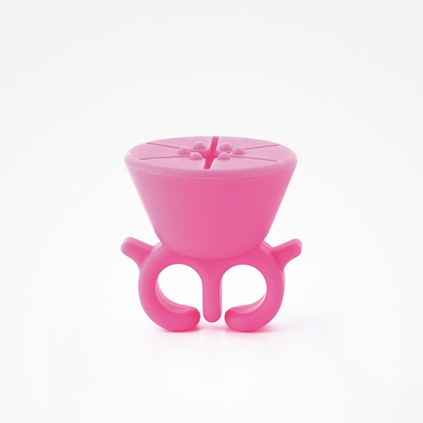 Anillo Soporte paraBotella de Esmalte Top Finger Fucsia Bifull