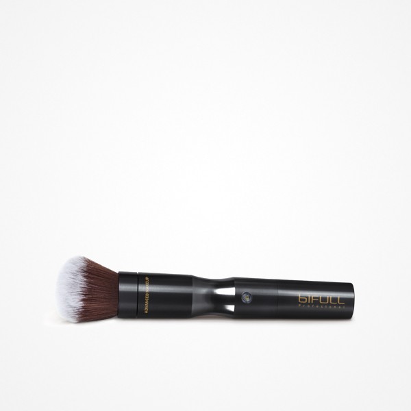 Brocha Maquillaje Eléctrica Kit Soporte + 3 Brochas Advanced Make-Up Black Bifull