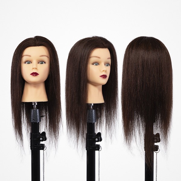 CABEZA MANIQUÍ WILD WOMAN BROWN CABELLO 30% ANIMAL +70% HUMANO. 40-45CM  (INCLUYE SOPORTE)  BIFULL