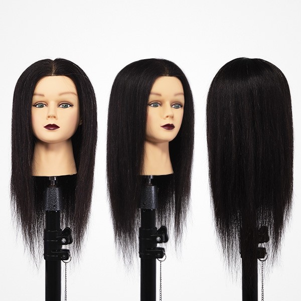 CABEZA MANIQUÍ WOMAN BLACK 30% ANIMAL (YAK)+70% HUMANO 35-40CM (SOPORTE INCLUIDO) BIFULL