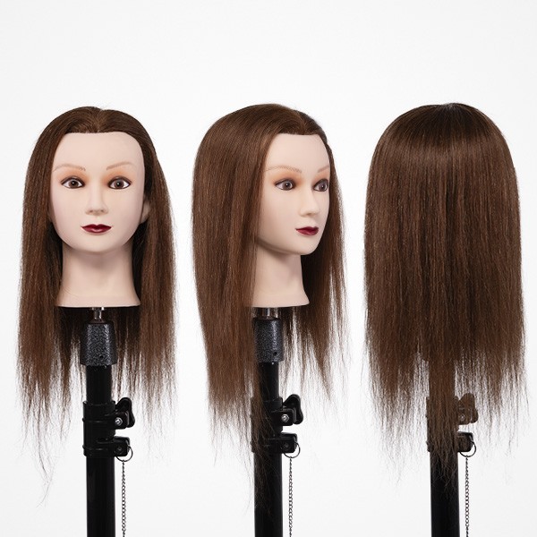 CABEZA MANIQUI WOMAN BLOND CABELLO 100% HUMANO. 45CM (INCLUYE SOPORTE)  BIFULL