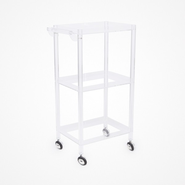 CARRITO AUXILIAR ESTÉTICA ZINNIA ACRÍLICO TRANSPARENTE ITALOR
