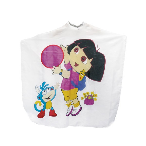 Capa de Corte Infantil Decorada con Motivo Niña Blanca D02 Bifull