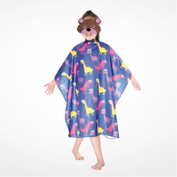 Capa de Corte Infantil Polyester 95x120cm Dino Azul Bifull