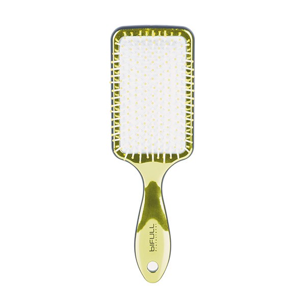 Cepillo Raqueta Metalizado 22cm Racket Chrome Dorado Bifull