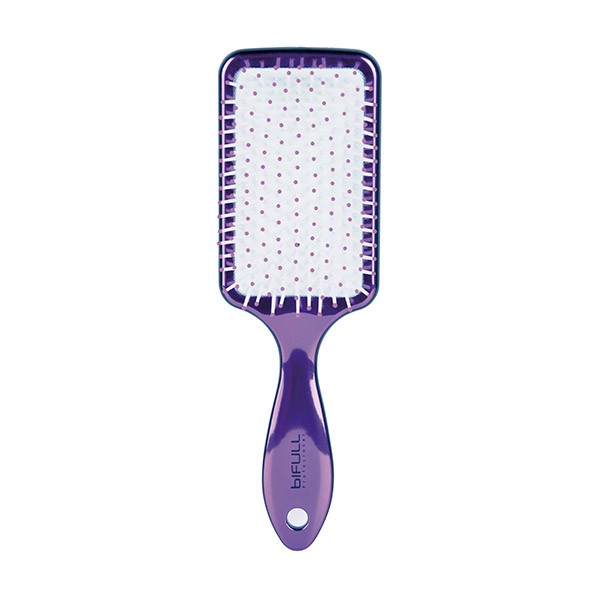 Cepillo Raqueta Metalizado 22cm Racket Chrome Lila Bifull