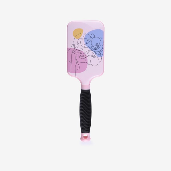 Cepillo Raqueta Rosa Pastel Silhouette Bifull