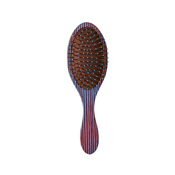 Cepillo Striped Wood Brown Ovalado Bifull