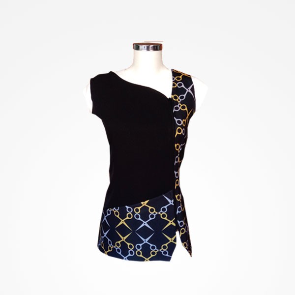 Chaleco Negro Estampado Talla 40 Arco-Iris Cut Mod 200712-B (999)