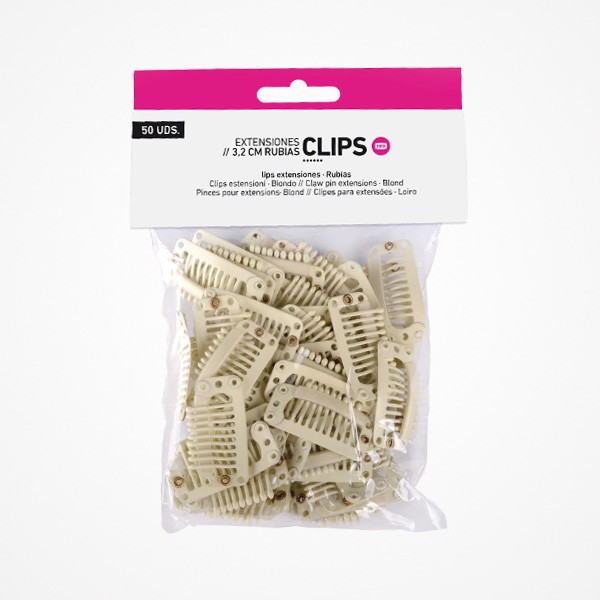 Clips Extensiones 3.2 Cm. Rubios 50unds Bifull