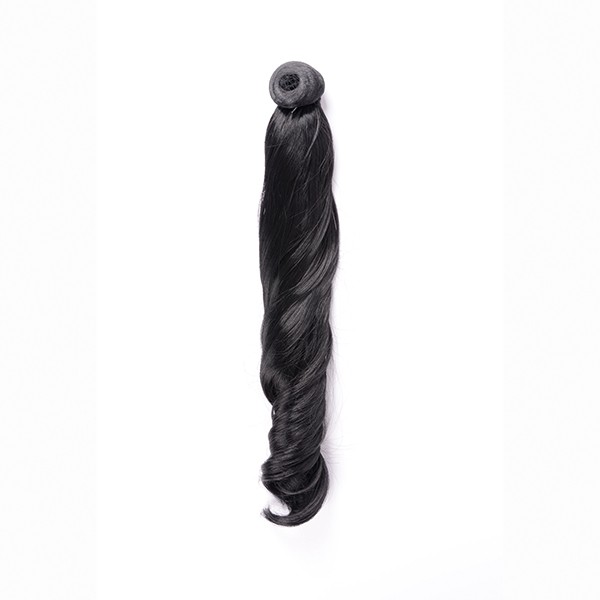 Coleta Rizada 50cm Mod 1 Negro