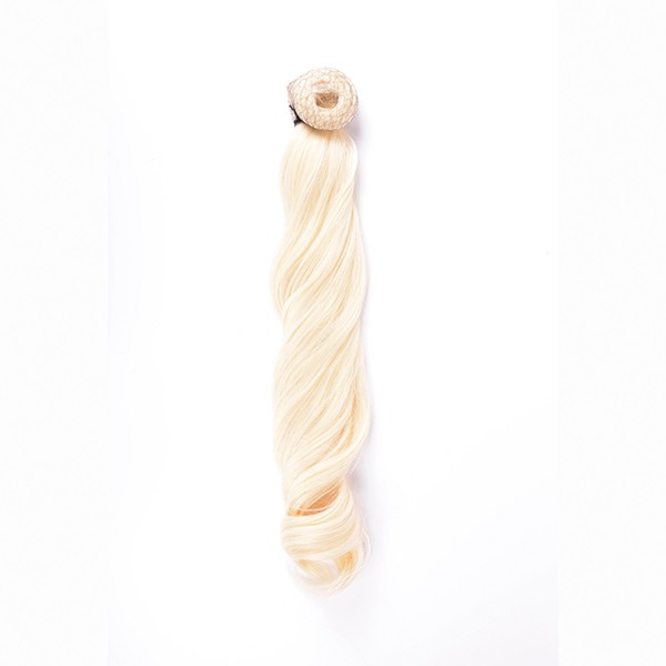 Coleta Rizada 50cm Mod 613 Rubio Platino Natural