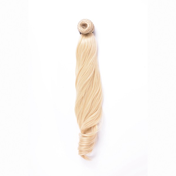 Coleta Rizada 50cm Mod 613c Rubio Platino Ceniza