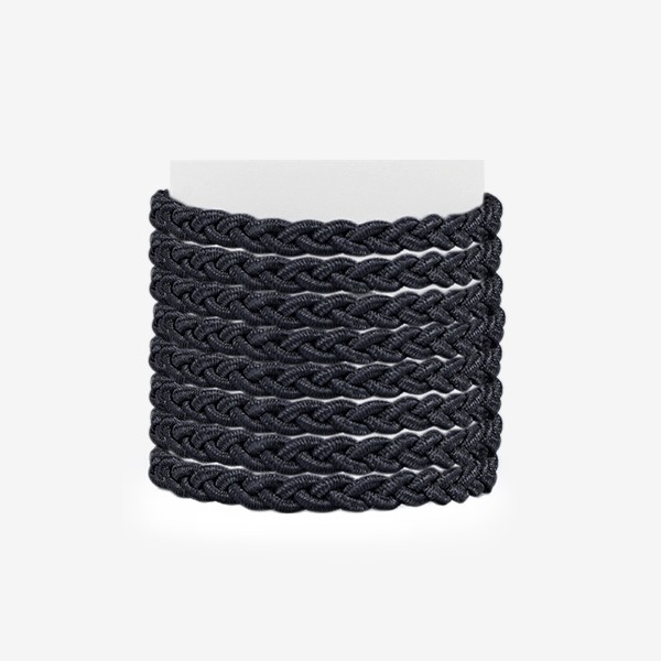 Coleteros Trenzados Negros 8uds Black Braided Scrunchies Bifull