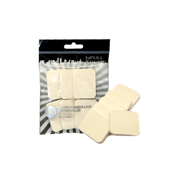 Esponja Maquillaje Rectangular 6uds Bifull (999)