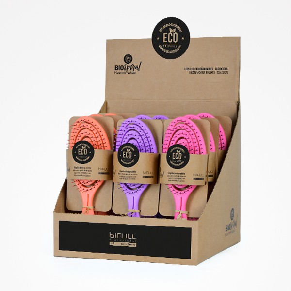 Expositor Cepillos Esqueleto Biofriendly Colores Fluor Bifull (Pack 12uds)