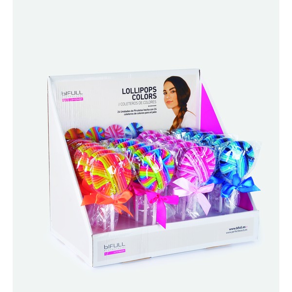 Expositor Piruletas de Colores Lollipops Colors 24uds