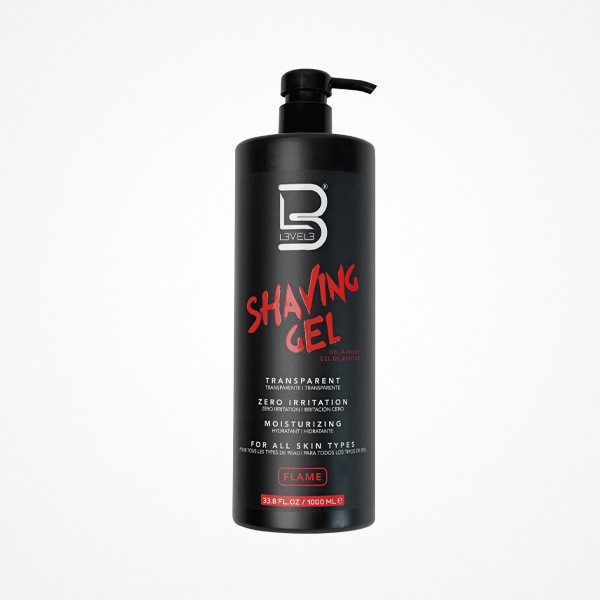 GEL DE AFEITAR TRANSPARENTE FLAME 1000ML · LEVEL 3