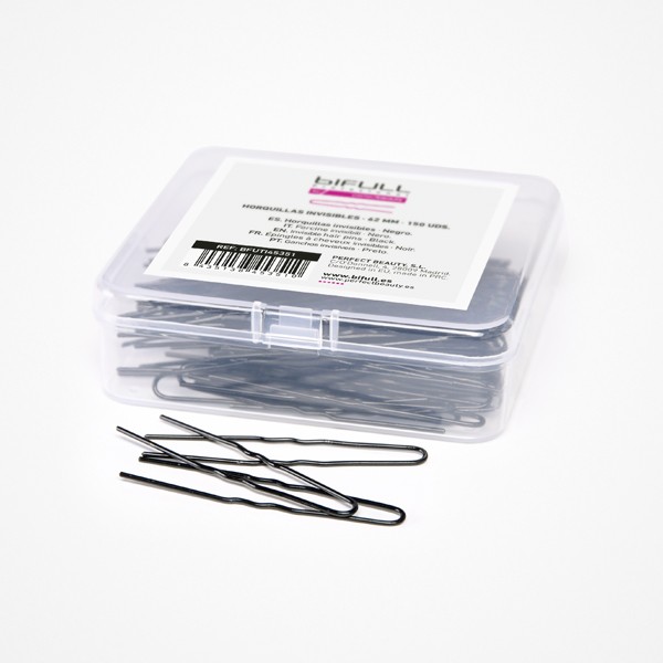 Horquillas  Invisibles 62 mm Negras 150 Uds