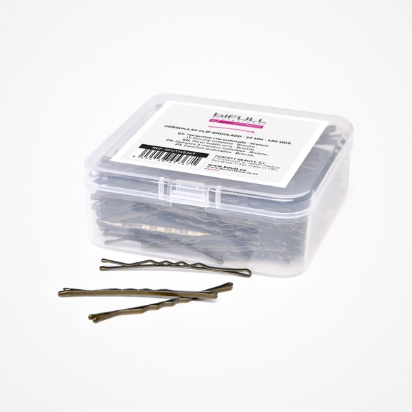 Horquillas clip ondulado  Bronce 59 mm 400 uds