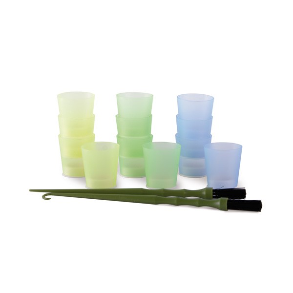 Kit 12 Vasos Tinte + 2 Paletinas paraMechas Colores Varios Bifull