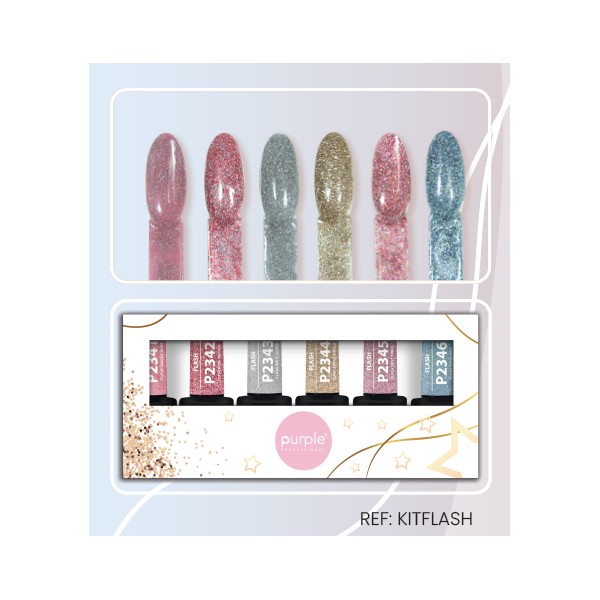 Kit Gel Polish Flash Collection P2341 a P2346