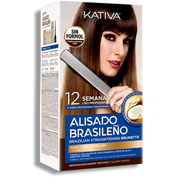 Kit Kativa Alisado Brasileño Cabellos Oscuros
