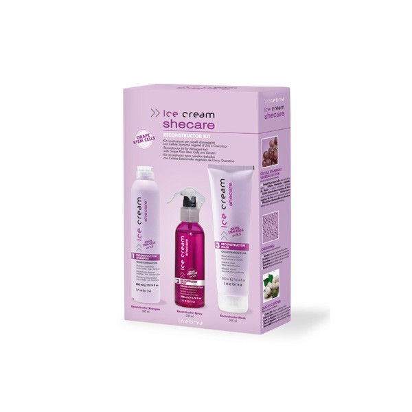 Kit Shecare ( Ch.300ml + Spray 200ml + Mas.300ml) Inebrya