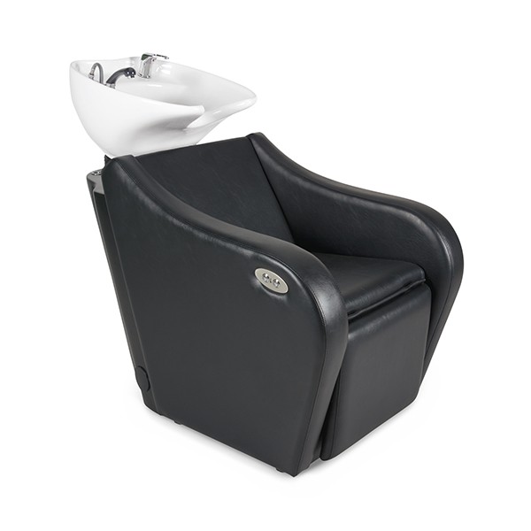 Lavac. TYRION Negro 006 Con Reposapies Electrico (Mueble Fibra Negro y Ceramica ADONIS Blanca