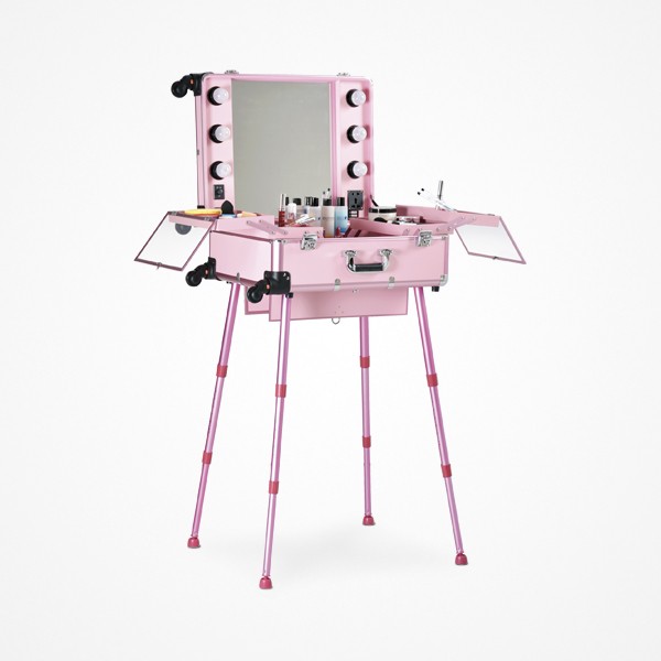 Maletin Tocador Profesional Maquillaje Portatil Ingrid Rosa Bifull
