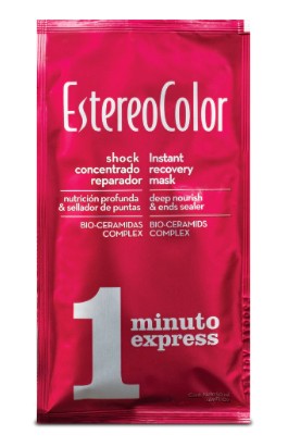 Mascarilla Estereocolor Shock Capilar 1Minuto Express Ud. Suelta