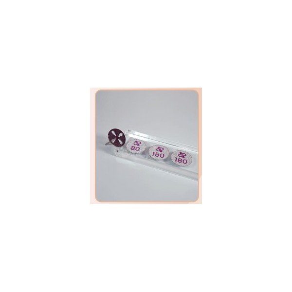 Metallic Base of Circular Adhesive Discs 25mm for Pedicure (1 uni + 50 uni Refills 50gr)