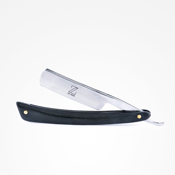 Navaja Afeitado Mango de Madera Negro