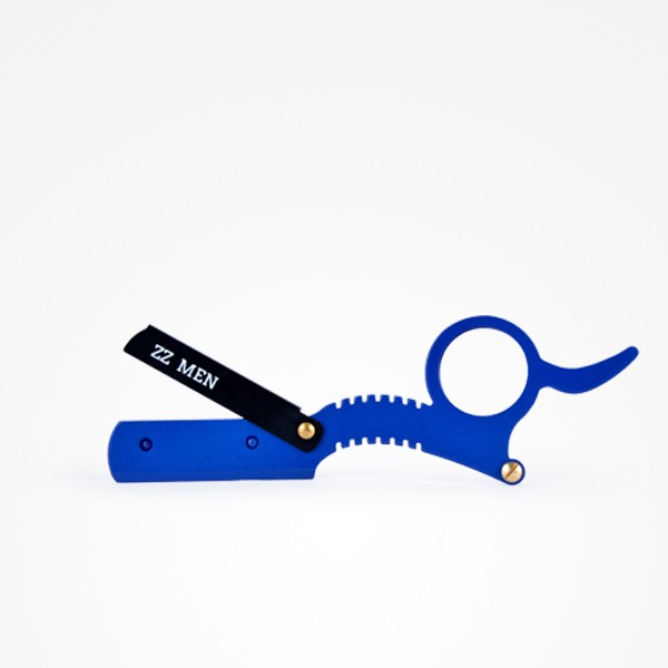 Navaja Corte Forma Tijera Azul