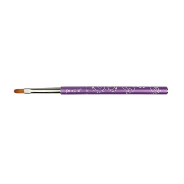 Nylon Gel Brush #4 Oval (metallic handle)