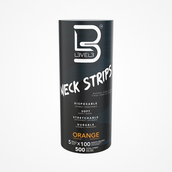 PAPEL DE CUELLO NARANJA PRECORTADO PACKS 5 DE 100 UNIDS
