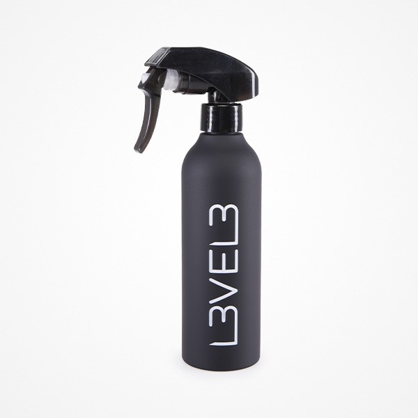 PULVERIZADOR NEGRO Rubberized Spray Bottle 300 ML LEVEL 3