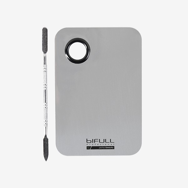 Paleta de Mezcla para Nail Art y Maquillaje Palette Art Acero Inox Bifull