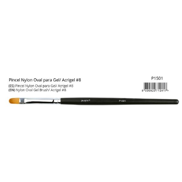 Pincel Gel / Acrigel Brush #8 Nylon Oval