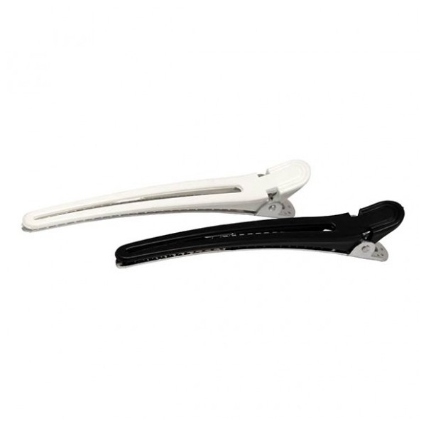 Pinzas Pato Aluminio Blancas y Negras 12uds Bifull