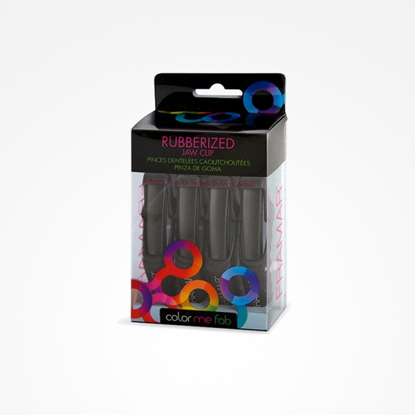 Pinzas de Goma Negra para Cabello 4 Unidades Framar