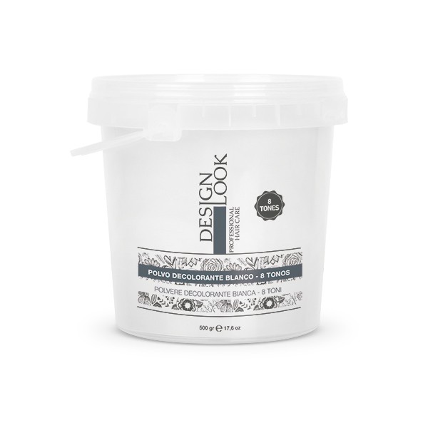 Polvo Decolorante 8 Tonos Blanco Vaso 500gr Design Look (999)