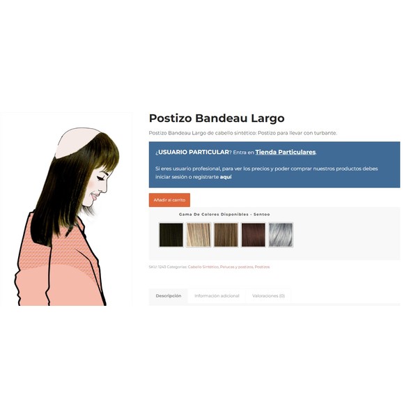 Postizo Bondeau Hairband Long 740