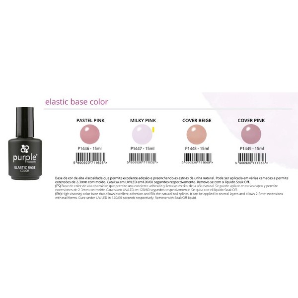 Purple Queen Elastic Base Milky Pink 15ml (P2504)