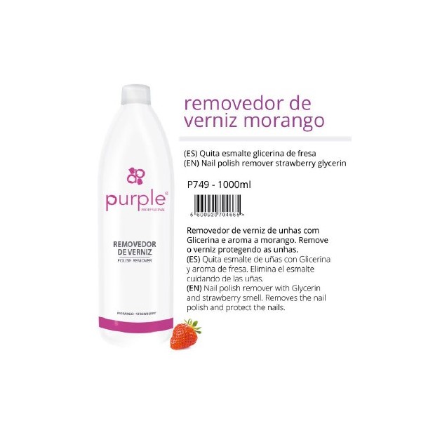Purple Quitaesmalte Fresa 1000ml