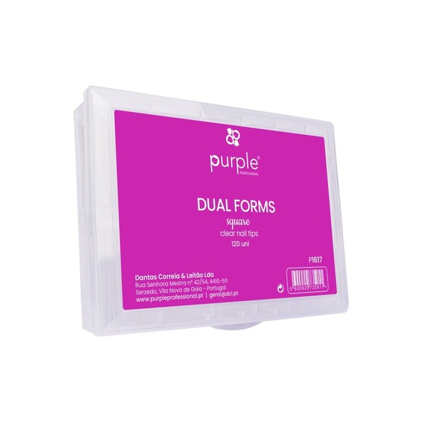 Purple Tips Uñas Plastic Forms Cuadrada 120uds