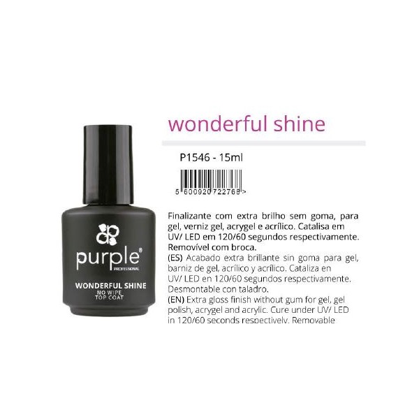 Purple Wonderful Shine Top Coat 15 ml (P2450)