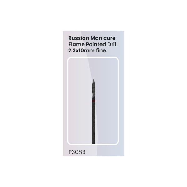 Russian Manicure Nail Drill - Pointed Flame 2.3x10mm (fine)