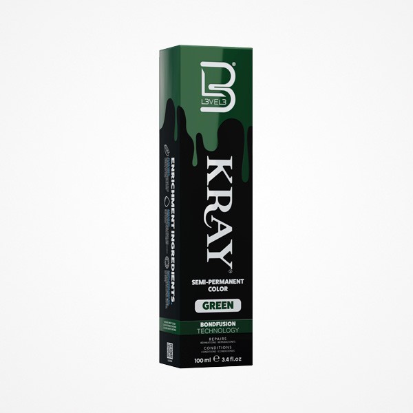 SEMI-PERMANENT COLOR GREEN KRAY 100ML L3VEL3